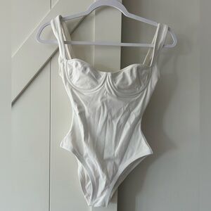 White skims swimsuit